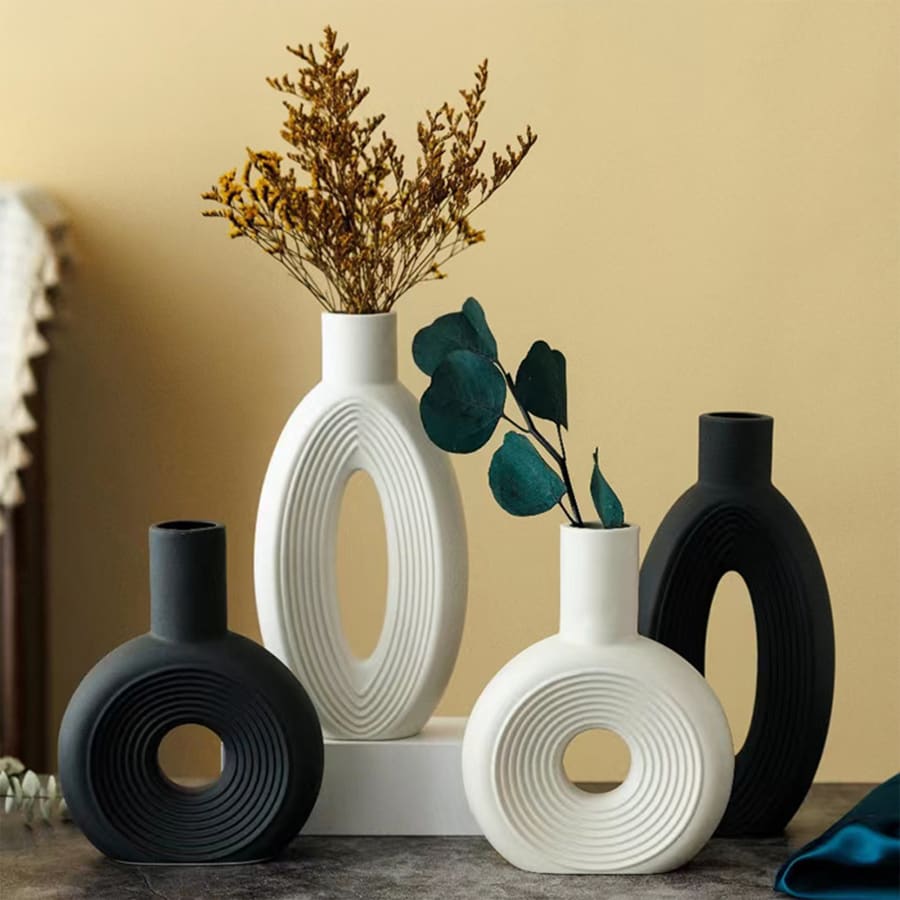 Vase en céramique noir H27 cm